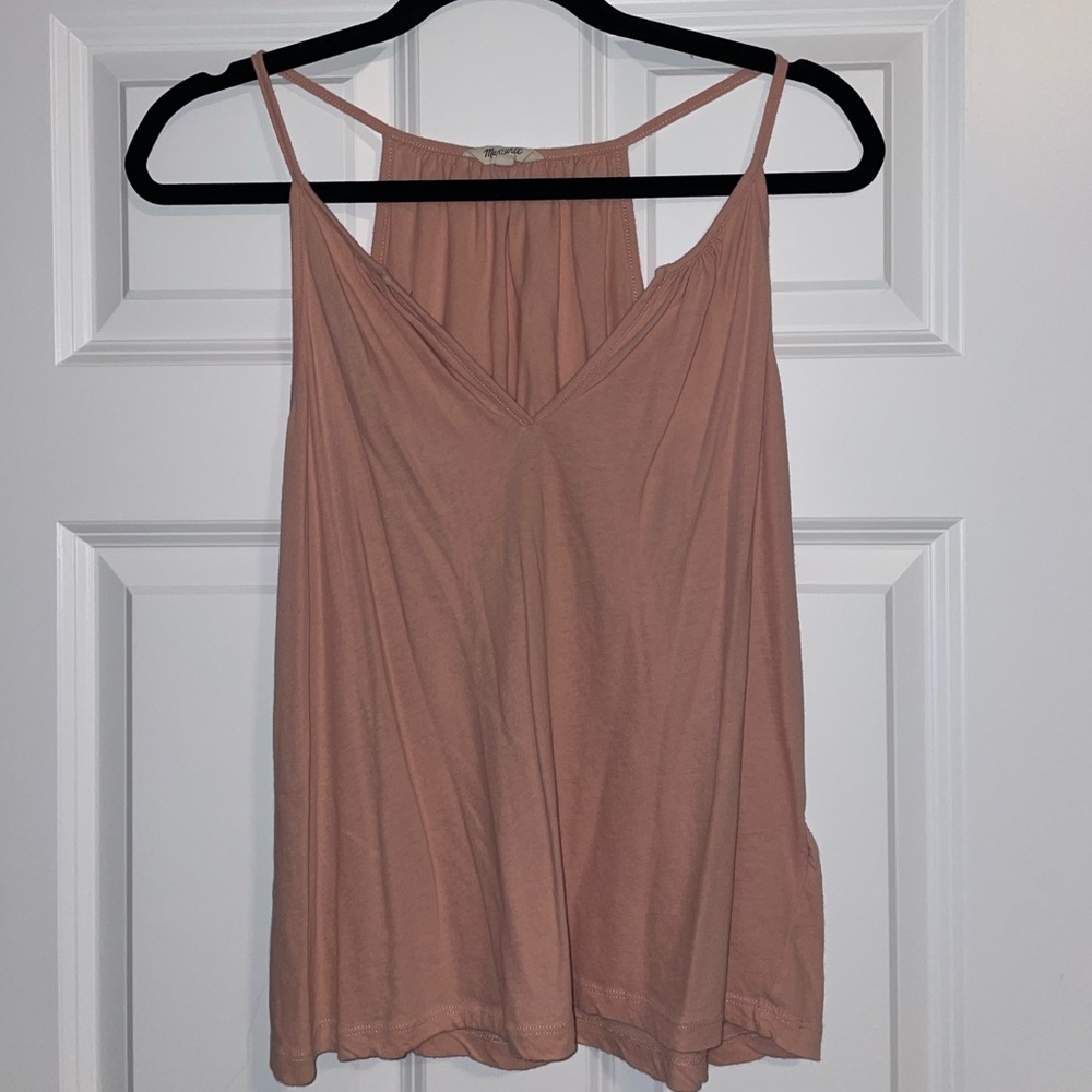 Madewell Shirred Split Neck Tank